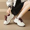 Daddy shoes women's spring and autumn new ins thick-soled leather casual sneakers
