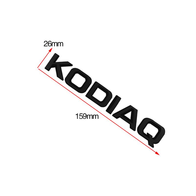 ZDVK6 Car Emblem Metal Badge Logo Body Decals Sticker For Skoda KODIAQ Glossy Black Matte Black Auto Accessories