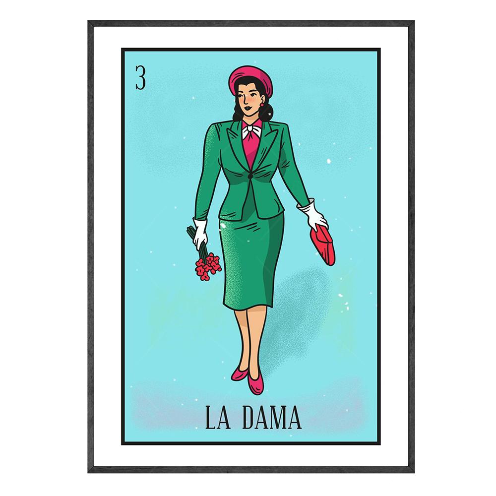 

Мексиканский лотерейный череп BORRACHO EL NOPAL принты яркий цветной холст постер гостиная спальня детская настенный декор 21x30cm No Framed