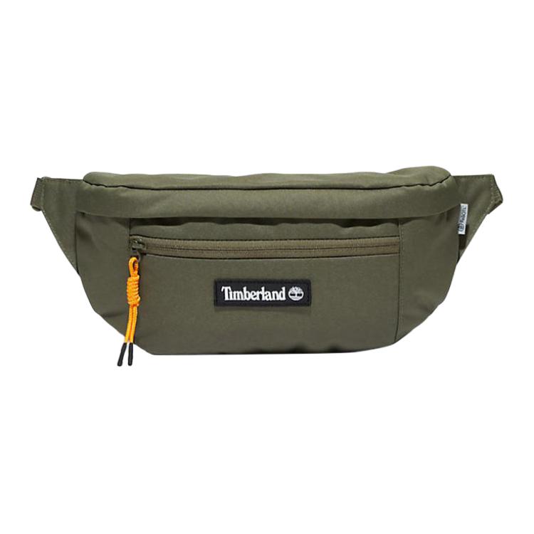 Timberland 2L Letter Logo Adjustable Strap Zipper Outdoor Bag Unisex bags Green A2QRSA58 Green