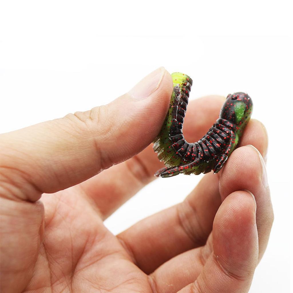 8Pcs Fishing Lures High Elastic 55mm Sinking Worm Soft Baits Add Salt Fishy Smell Artificial Bait for Bass Trout Fishing