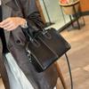 Autumn and Winter Leather Large-capacity Hand-held Bag with Natural Chipped Leather Top Layer, Korean-style Trendy Single-shoulder Women's Bag