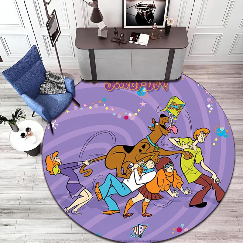 Halloween supernatural comedy adventure movie Scooby-Doo Round Carpet Soft Home Decoration Corridor Table and Chair Anti slip Outdoor Floor Mat rug 2