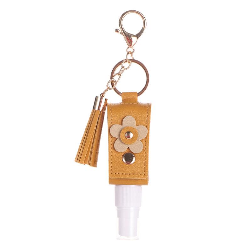 30Ml Empty Alcohol Spray Bottle Spray Type Sub-Bottling Hand Sanitizer Bottle Keychain Holder Portable Toner Tassel Leather Case