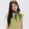 Transparent Cotton Linen Scarves Solid Color Square Handkerchief Elegant Small Square Scarf  Beach