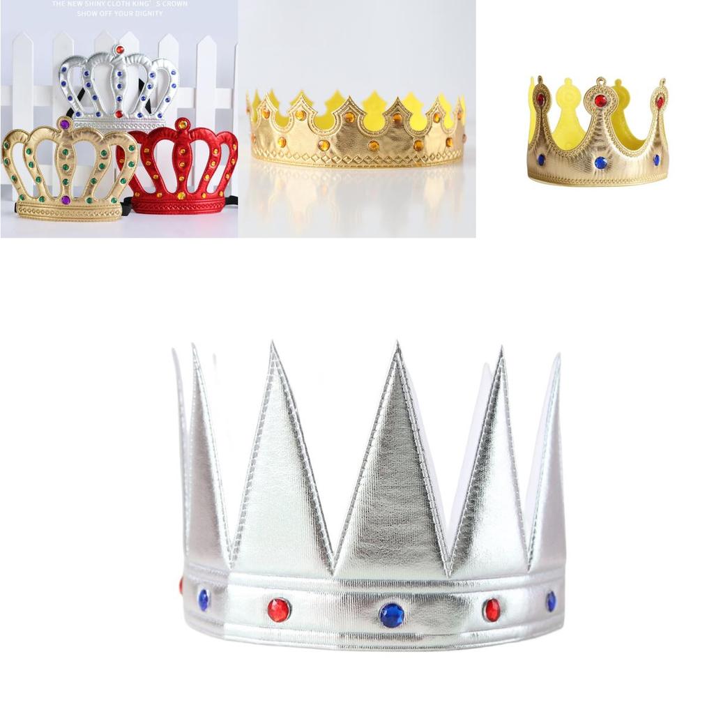Stilvolle goldene Krone für Kinder, perfekt für Halloween- und Geburtstagsfeiern