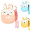 Portable Silicone Rabbit Coin Bag Kawaii Earphone Bag Pendant Bag Pendant Coin Purse Keychain  Kids