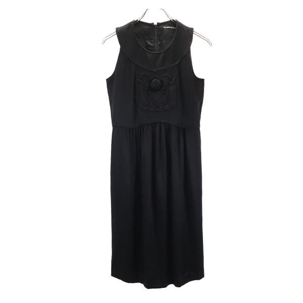 

VIVIENNE TAM silk No sleeve one piece 1 Black series Back zip Women Used