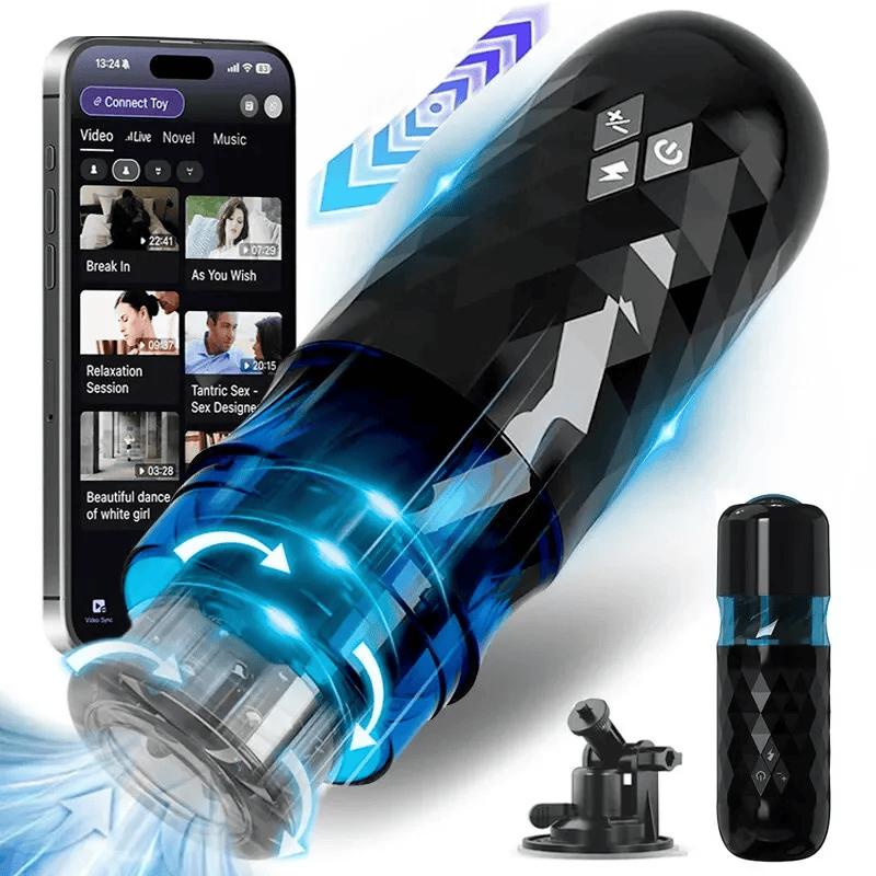 Thrusting High Speed Oral Sex Smart Sex Robot for Men Sex Products Fully Automatic Rotating Telescopic Sucker Male Masturbator