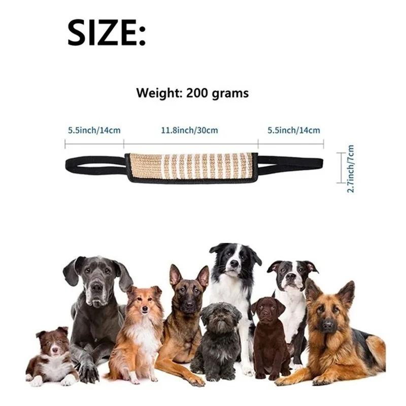 Pernă de dresaj durabilă pentru câini, cu 2 mânere din frânghie, pentru dresajul câinilor de talie medie și mare, consumabile pentru animale de companie