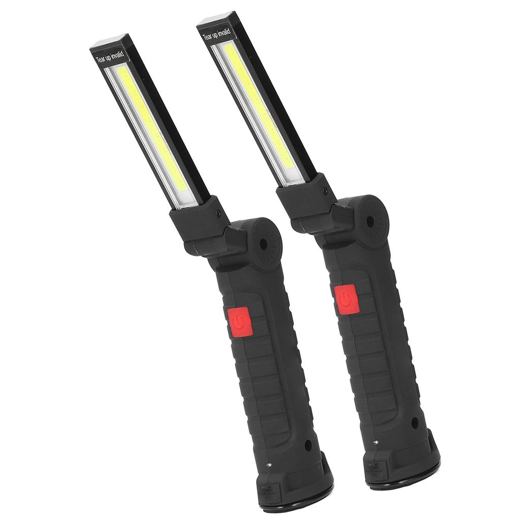 2Pcs Rechargeable LED Work Light with Magnetic Base Outdoor Multi Functional Portable Foldable COB