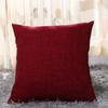 Square Linen Solid Color Soft Pillow Case Sofa Bed Cover Cushion Home