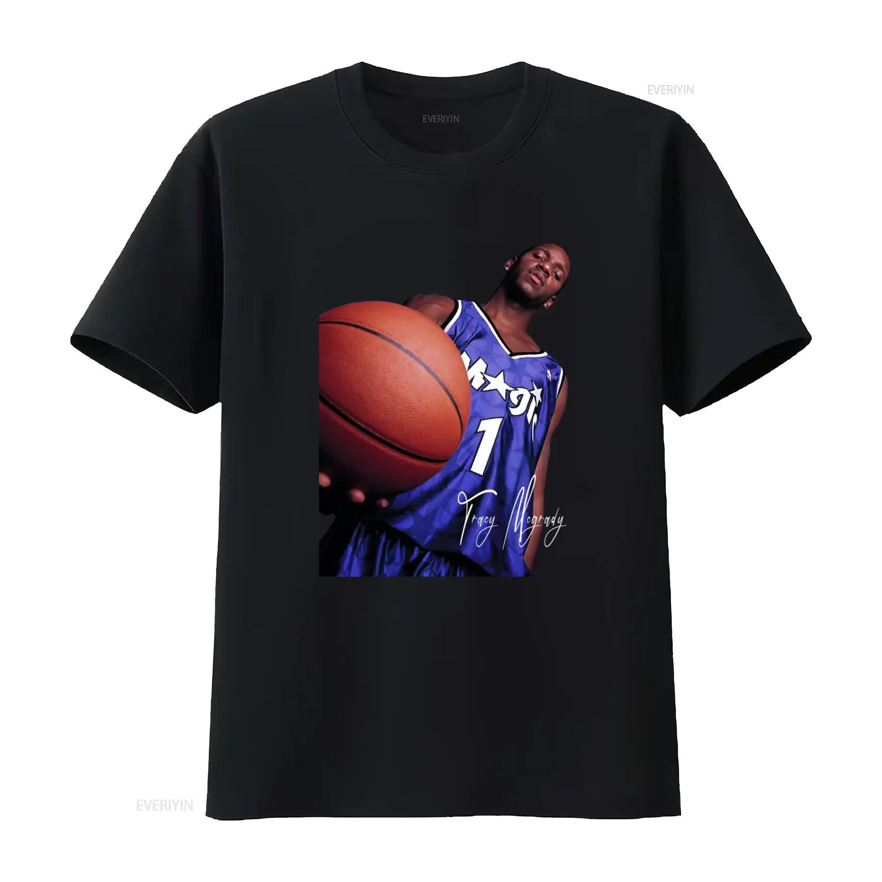 

Tracy Mcgrady Vintage 90s Basketball T Shirt For Men And Women Streetwear vintage Washed designer clothes graphic Casual - Me... S разноцветный