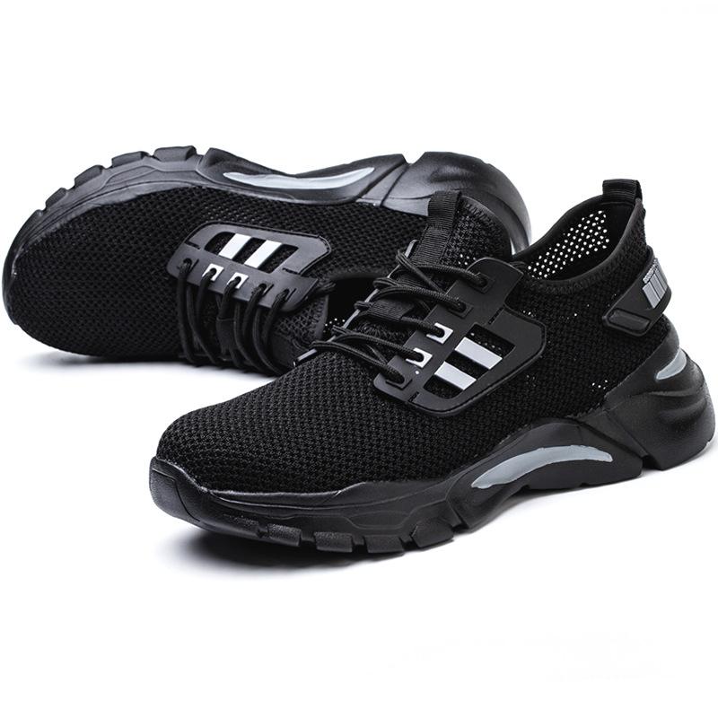 Men summer anti-smashing anti-stabbing breathable steel head soft sole comfortable lightweight work safety shoes M719