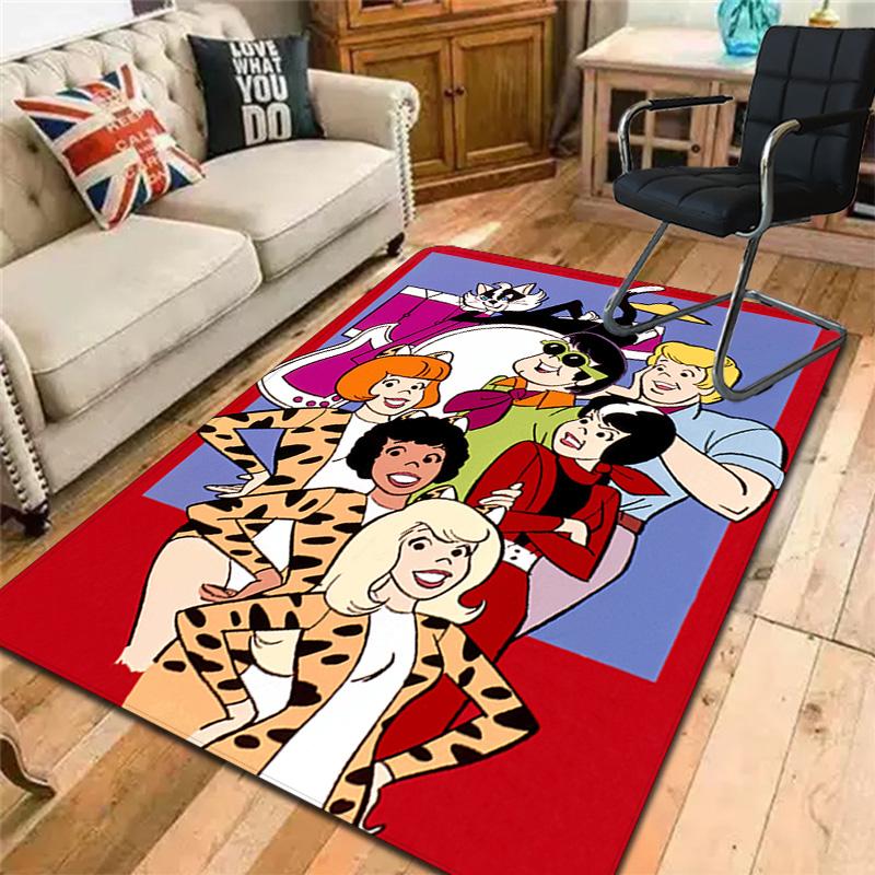 Josie and the Pussycats-inspired art Rug Floor Mat for Living Room or Bedroom Soft and Comfortable Carpet a Gift for Birthday and Holiday.