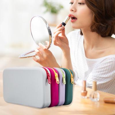 Kosmetyczka zamykana na suwak, przenośna silikonowa torba do przechowywania kosmetyków z odpinanym paskiem do podróży w domu