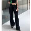 Dam Loose Cargo Byxor Hip Hop Sport Byxor Dragsko Lösa Breda Ben Casual Byxor