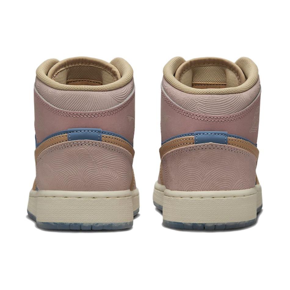 Air Jordan 1 Mid SS GS Zen Sneakers da Bambino Blu Egeo-Tempesta Canapa FN7452-400