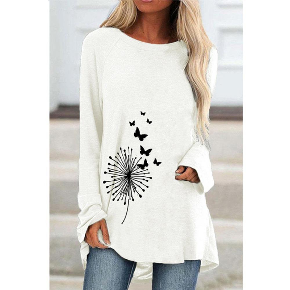 Women'S Long Sleeve T-Shirt Street Trend Clothing Crewneck Printed Top Loose Fashion 2023 Clothing High Quality Women'S T-Shirt