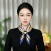 Summer High-grade Magnetic Suction Small Silk Scarf Versatile Anti-sun Scarf Satin Silk Scarf Long Strip Foreign-style Butterfly Scarf Female