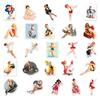 50 Retro Posters Girl Doodle Personalized Sexy DIY Skateboard Water Cup Suitcase Stickers Waterproof