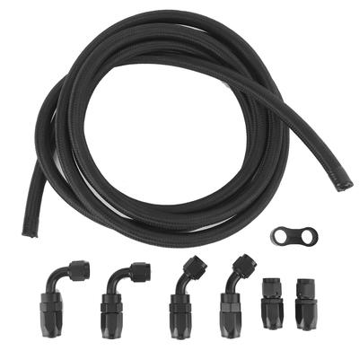 9.8ft AN6 Fuel Line Hose with Fitting Adapter Separator Clamp Kit Universal for Car