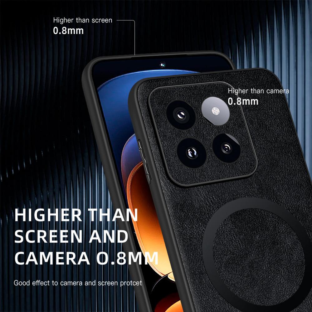 Shockproof Magnetic Phone Case For Xiaomi 14 13 12S Ultra 12 11 Lite 5G 12X 12S 11T 13T Pro Vintage Classic Leather Matte Cover