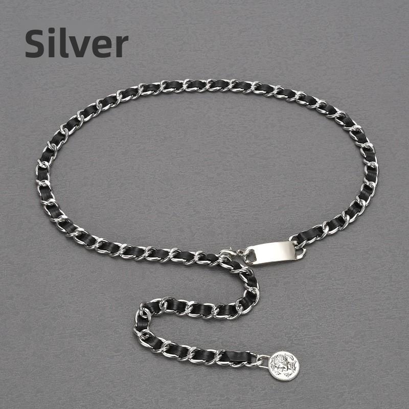 Модная цепочка на талию с ремнем для юбки-костюма стильная металлическая цепочка