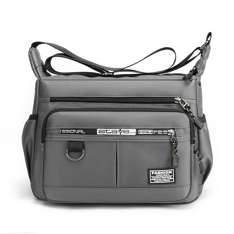 Mens Business Casual Nylon Messenger Bag With Multiple Pockets For Daily Commute