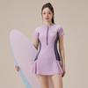 Costum de baie mărime mare Femei Piesă unică Fustă Unghi drept Conservator Gras Mm 200 Kg Acoperire burtă Subțiere Casual Sport Fierbinte