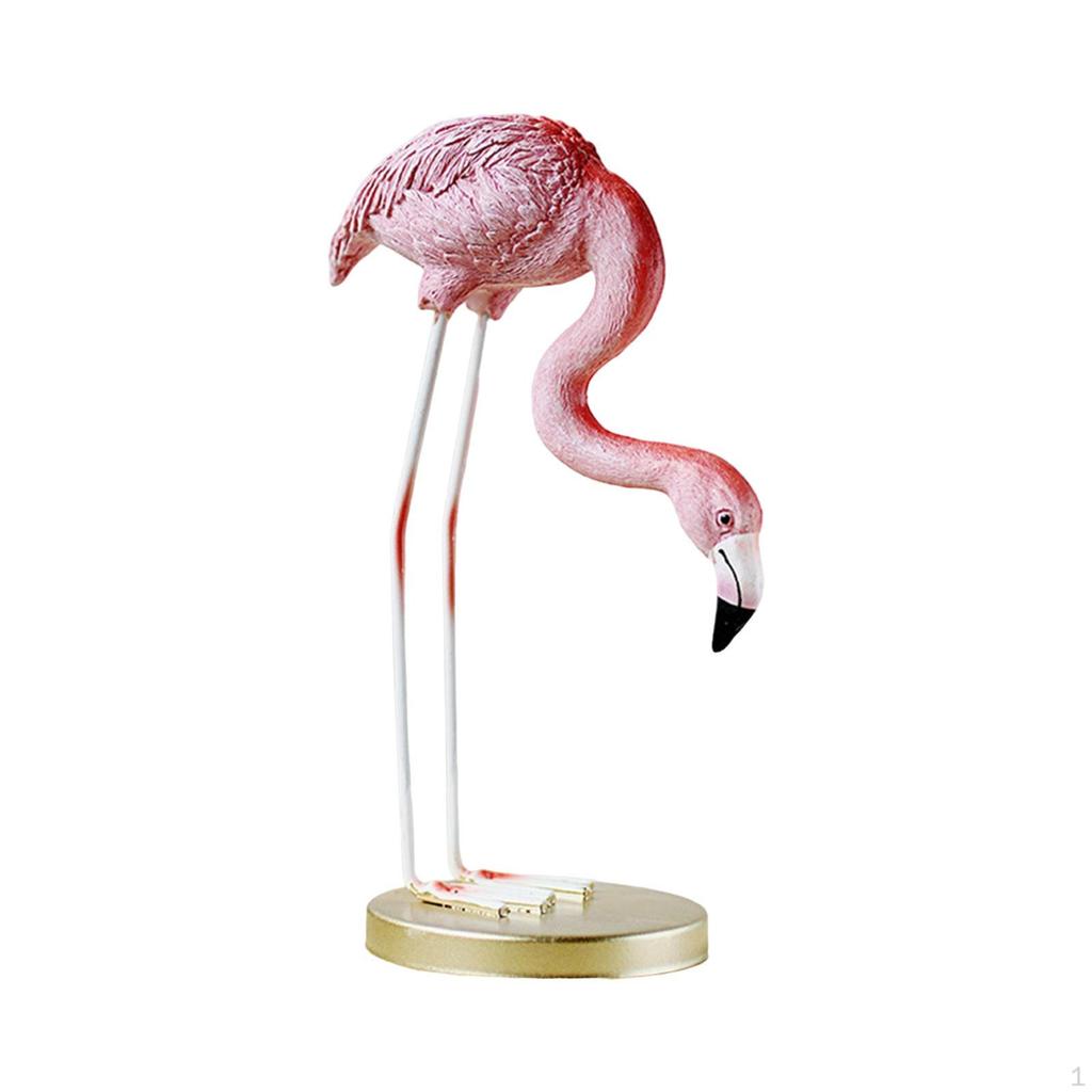 Flamingo Garden Sculpture with Elegant Stand for Outdoor Decoration