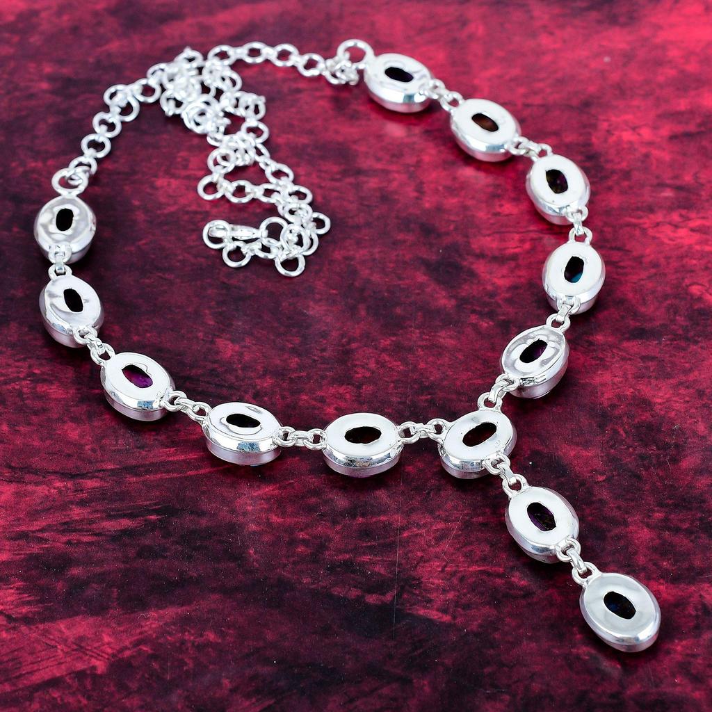 Pink Spiny Oyster Handmade Gemstone Necklace, 925 Solid Sterling Silver Necklace Antique Jewelry, For Thanksgiving
