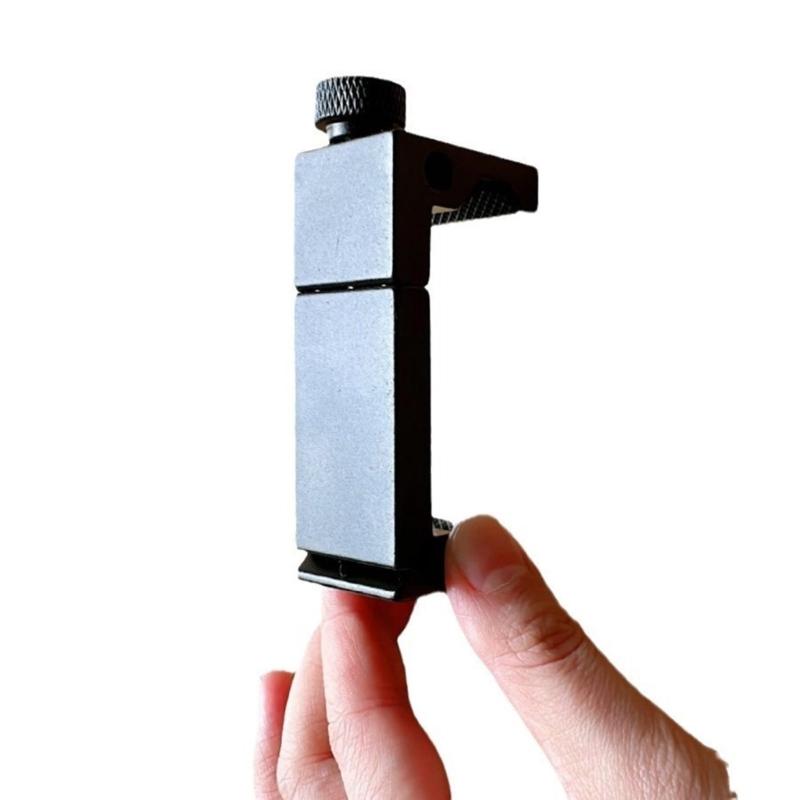 Phone Tripod Mount Metal Tripod Adapter with Hot Shoes Arca Port and 1/4in Screw Holes Adjustable Cellphone Stand Holder