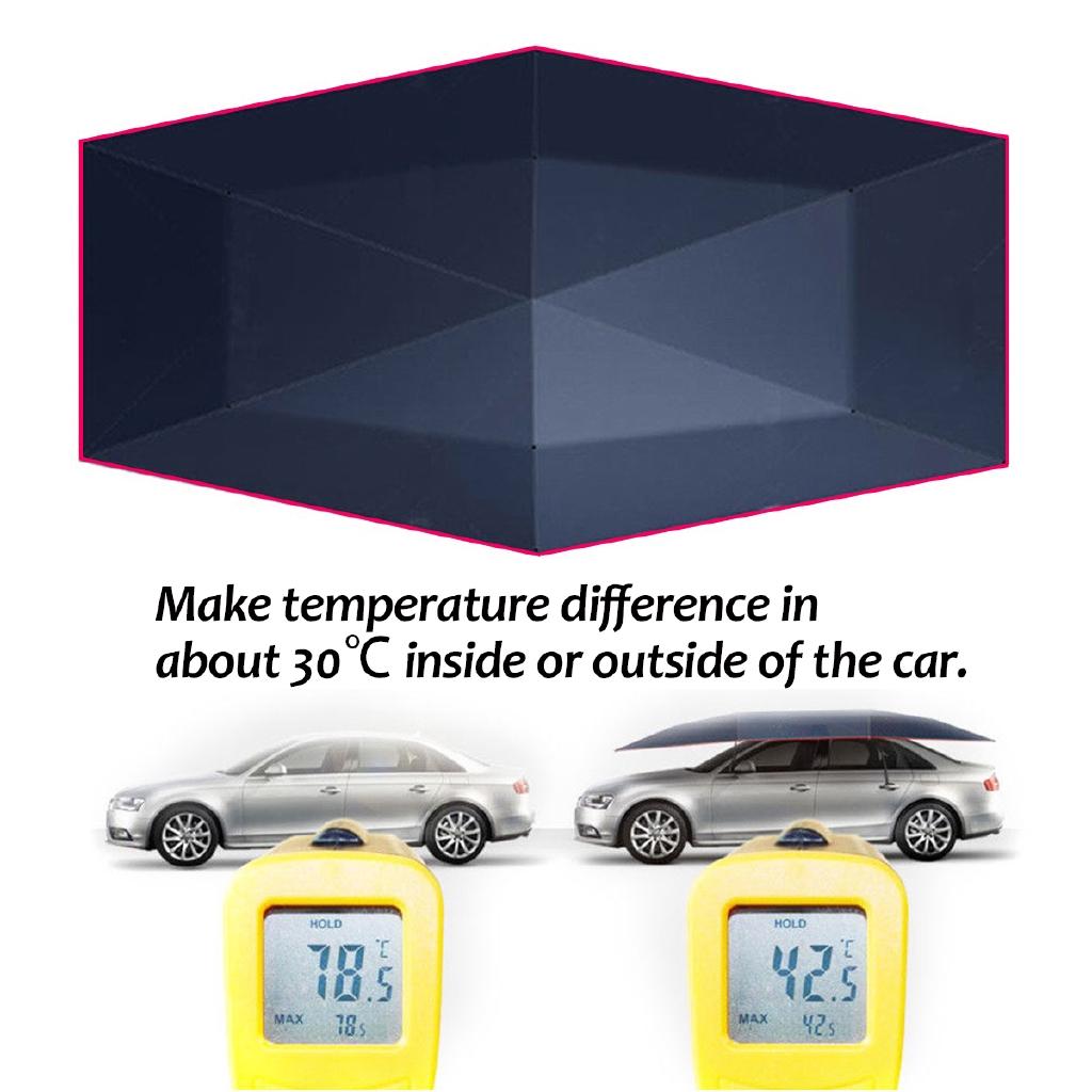 25W Automatic Remote Control Car Umbrella Tent Sun Shade Awning Shelter Cover SUV Truck Sun Shade Waterproof Fold Car Canopy Tent