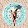 Serviette de Plage Ronde en Fibre Ultra-Fine pour Adultes - Personnalisable, Serviette de Sport et de Bain Absorbante