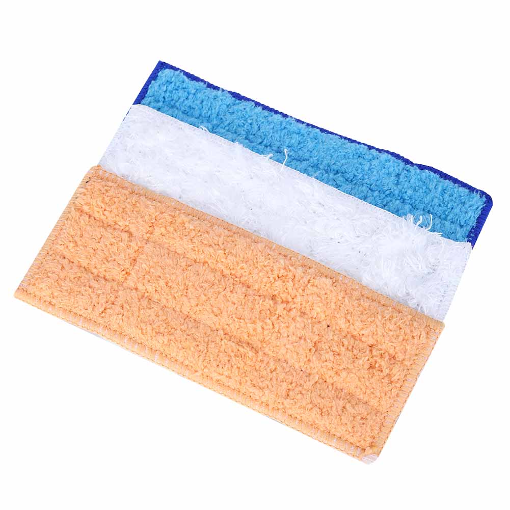 3pcs Fiber Mopping Pads Washable Reusable Dry Wet Cleaning Cloth