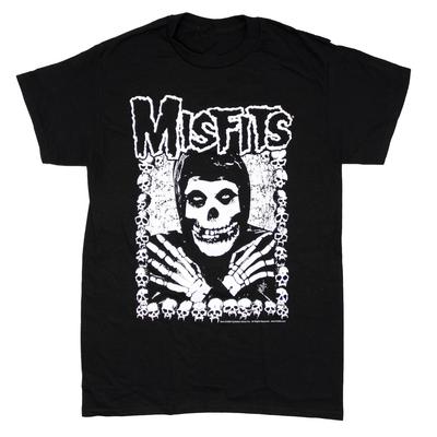 Men's Misfits Skeleton Hands T-shirt Large Black