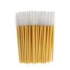 Disposable Gold Rod Eyelash & Eyebrow Brush Set: Comb, Mascara, Spiral Brush for Extensions