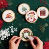 Educational Art Kits for Children Christmas Mosaic Coaster DIY Kit, Festive Santa Wreath Easy Craft Winter Holidays Snowman Pattern, Tile Kit Adults,
