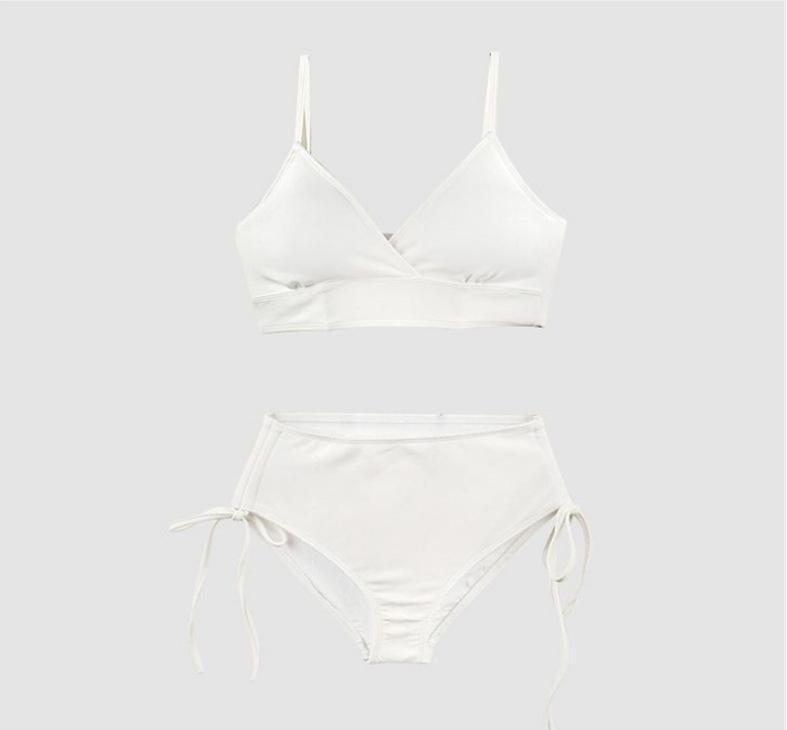 2025 Multi-Color Women's Sexy Korean Split Bikini - Nylon Swimwear Fashion