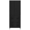 Highboard Set of 2 Pcs Artisan Oak Engineered Wood and Glass