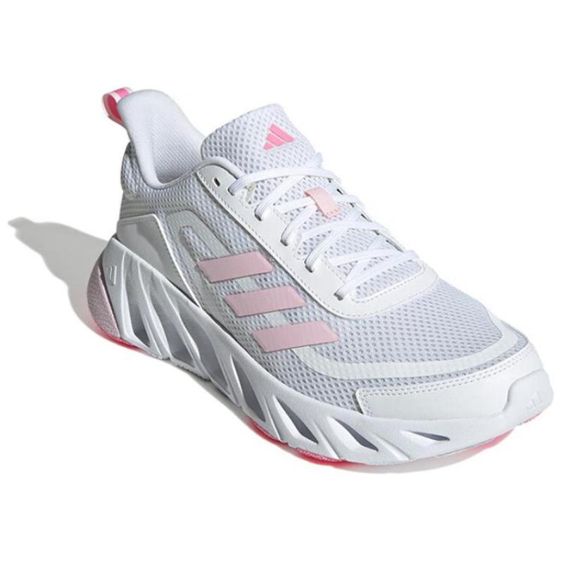 Adidas Slip Resistant Abrasion Resistant Low top Casual Shoes Women's White Pink Sneakers JH9855