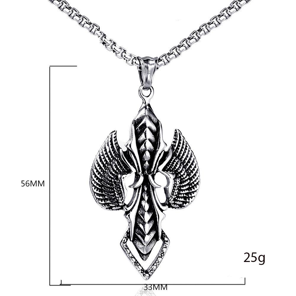 Titanium Steel Multiple Cross Titanium Steel Pendant Necklaces Ins Hip-hop High-end Trendy Men
