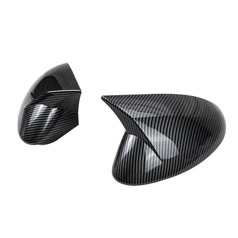 For Alfa Romeo Stelvio 2017- Car Rearview Side Mirror Cover Wing Cap Exterior Sticker Door Rear View Case Trim Carbon Fiber