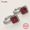 Luxury Shine Stamp 925 Sterling Silver Post Gold Plated Earrings Inlaid Boutique White Zircon Women Hook Drop Earrings Gift