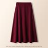 Petite Women's High Waist Woolen Mid-Length Umbrella Skirt, New A-Line Draping Style for Autumn/Winter 2026, Slimming Fit.