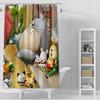 Jdj32Cute T-Totoros Shower Curtain Waterproof Polyester Fabric Paint Colorful Bath Curtains Home Bathroom Decor Curtain With3M