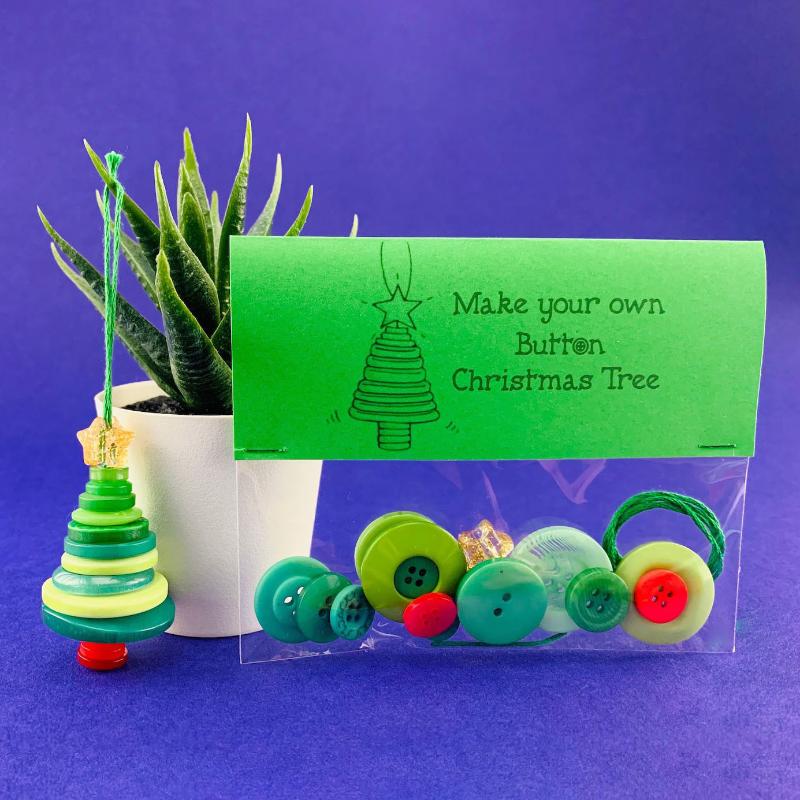 Christmas Crafts Ornament Kit Diy Xmas Colorful Button Hanging Ornaments For Holiday Party Supplies Decoration Gifts