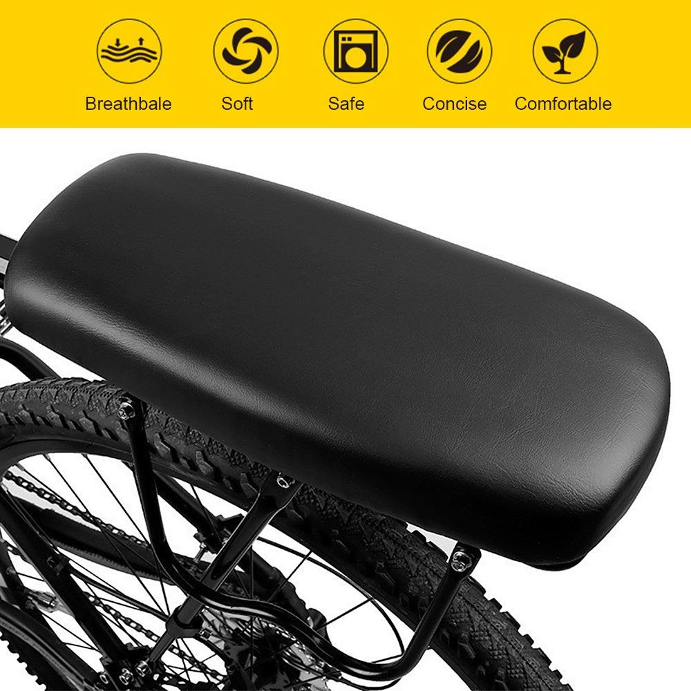 Thickened Bike Rear Seat PU Leather Bicycle Rear Seat Portable Bicycle Back Seat  Comfortable Rides