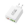 65W Multi-Port Fast Charger for Apple & Android - 5V2A 12W, Compatible with Apple 15